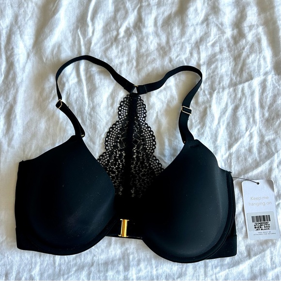 Lace Back T-Shirt Bra with Front Closure - Picture 1 of 5